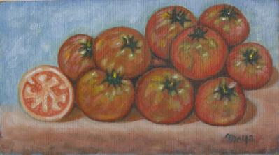 PINTURAS: NUEVE TOMATES