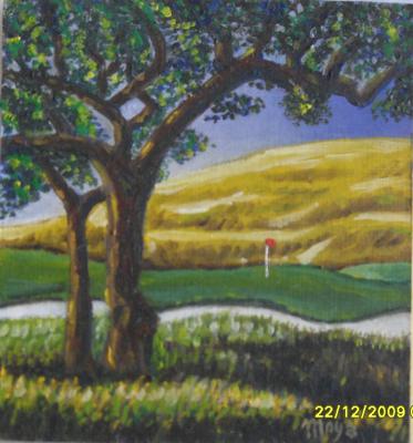 Paisajes:Campo de golf: C.Golf y trigal